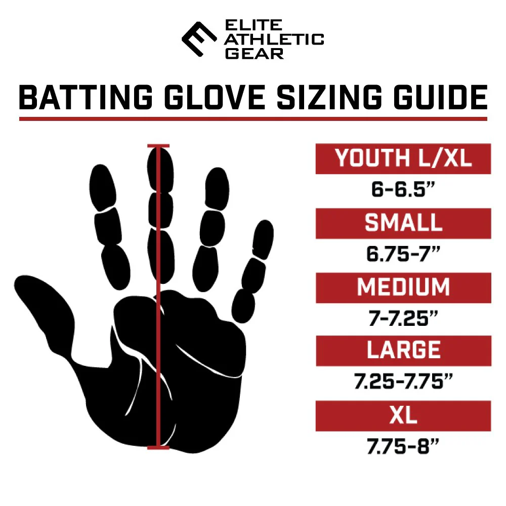 Black Batting Gloves - Image 3