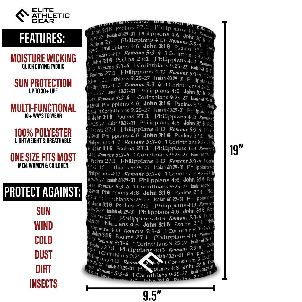 Black BLESSED Multi-Use Face Bandana - Image 3