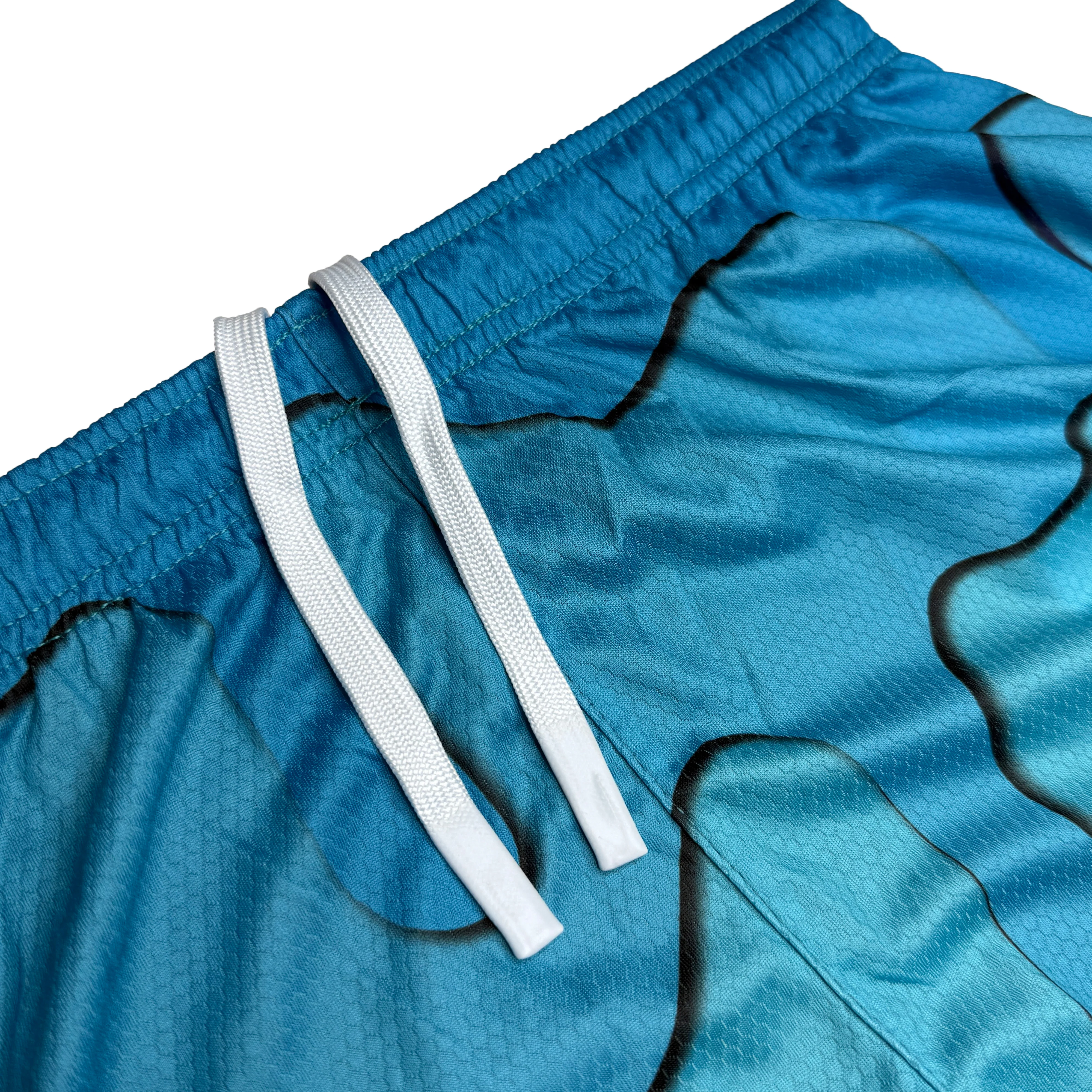 Blue Drippy Shorts - Image 3