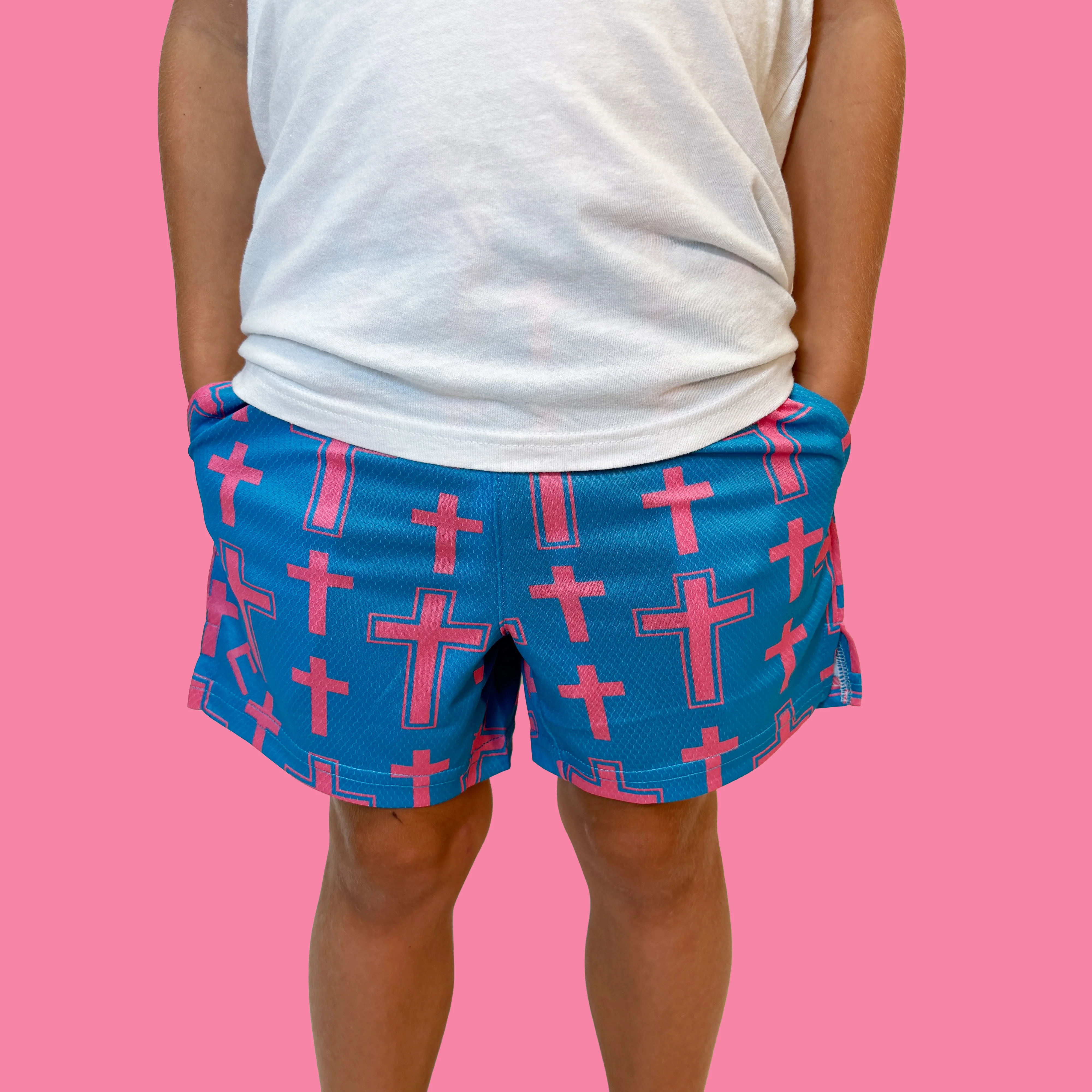 Cotton Candy Cross Shorts - Image 3