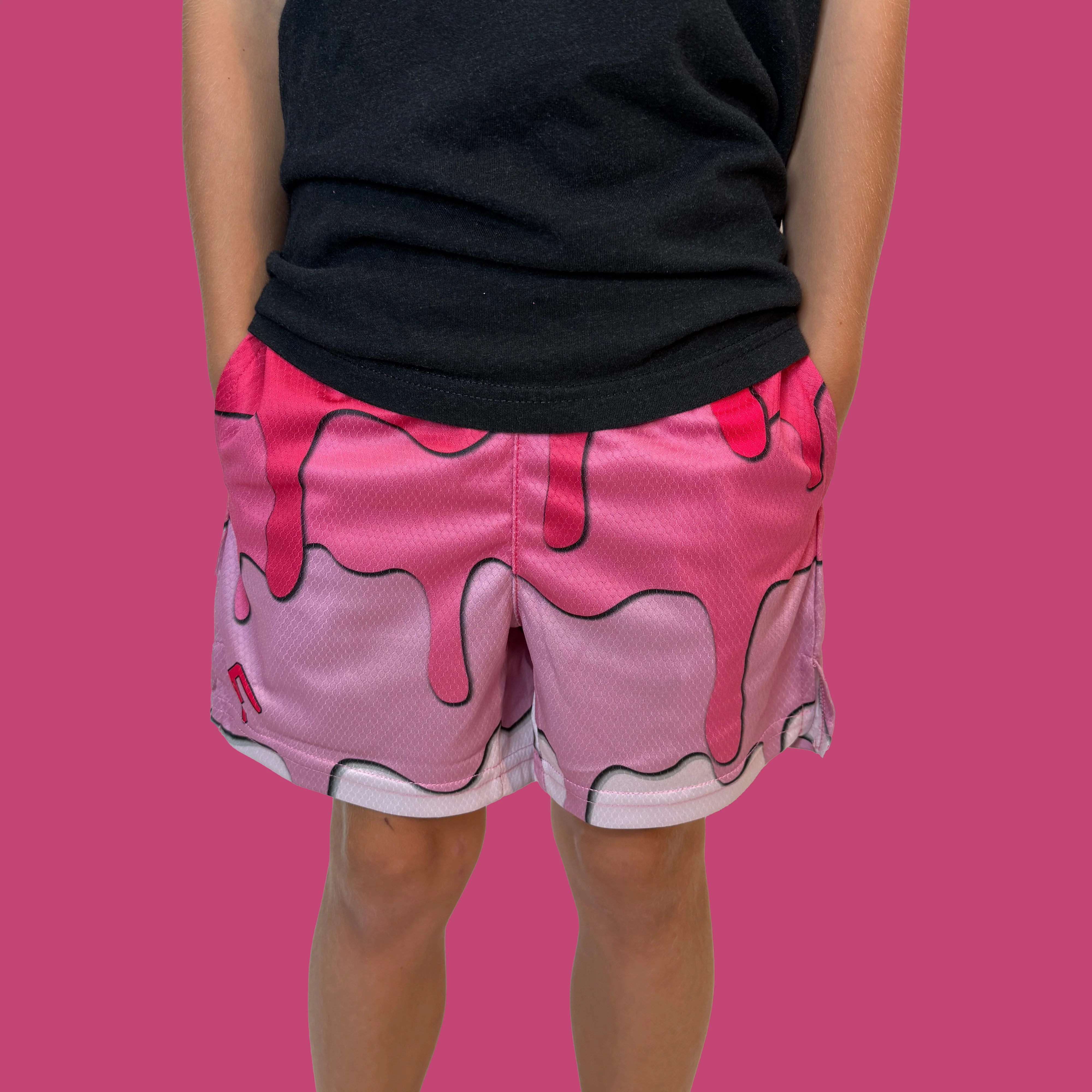 Pink Drippy Shorts - Image 3